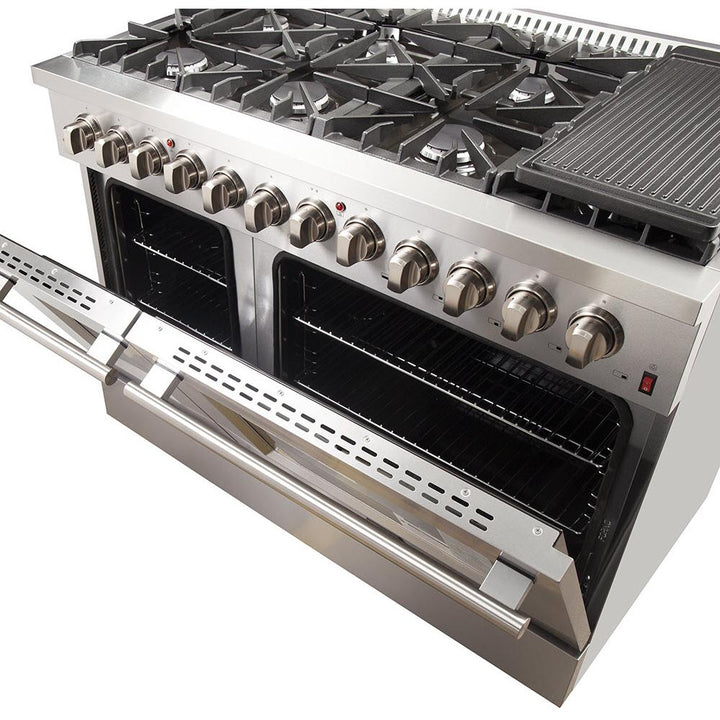 Forno Galiano Alta Qualita 48-inch Freestanding Dual Fuel Range with Convection Technology FFSGS6156-48