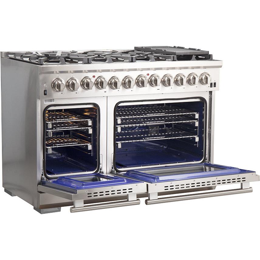 Forno Capriasca Alta Qualita 48-inch Freestanding Dual Fuel Range with Convection Technology FFSGS6187-48