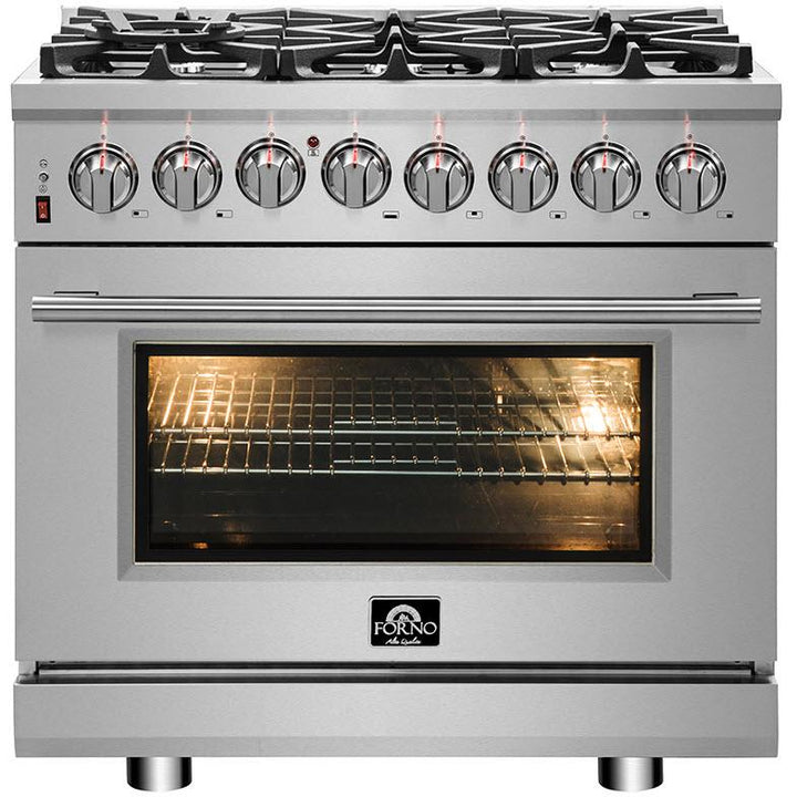 Forno Massimo 36" Freestanding Dual Fuel Range FFSGS6125-36