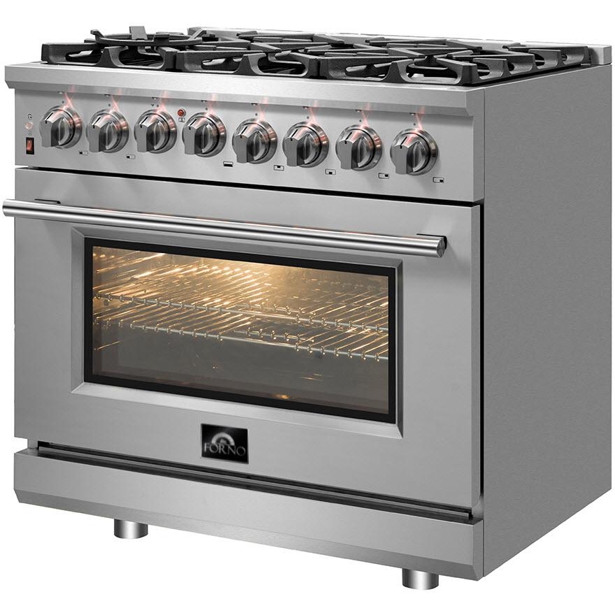 Forno Massimo 36" Freestanding Dual Fuel Range FFSGS6125-36