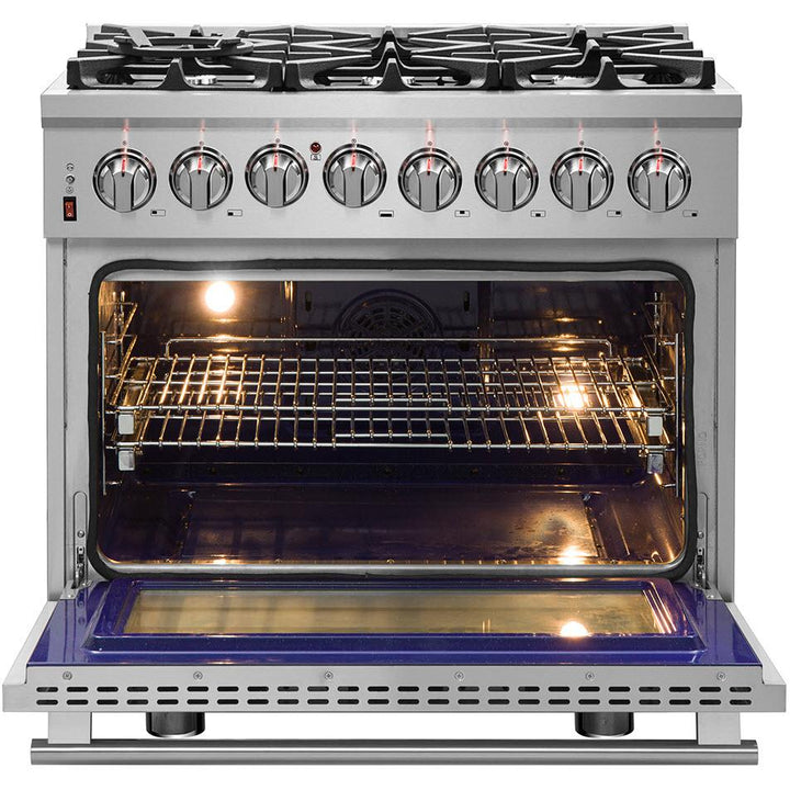 Forno Massimo 36" Freestanding Dual Fuel Range FFSGS6125-36