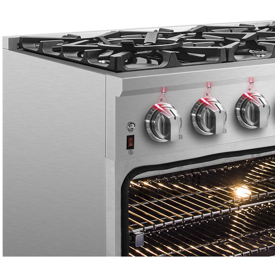 Forno Massimo 36" Freestanding Dual Fuel Range FFSGS6125-36