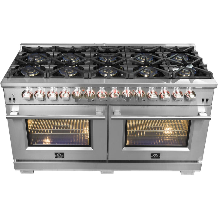 Forno Capriasca 60" Freestanding Dual Fuel Range FFSGS6187-60