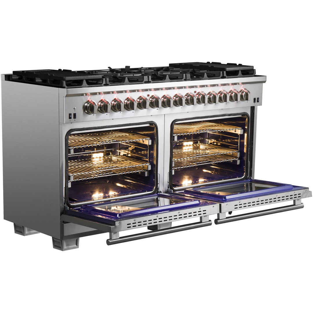 Forno Capriasca 60" Freestanding Dual Fuel Range FFSGS6187-60