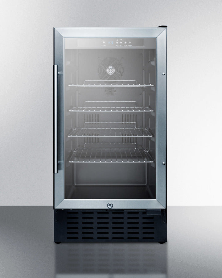 Summit 18" Wide Built-In Beverage Center with Stainless Steel Cabinet - SCR1841BCSS