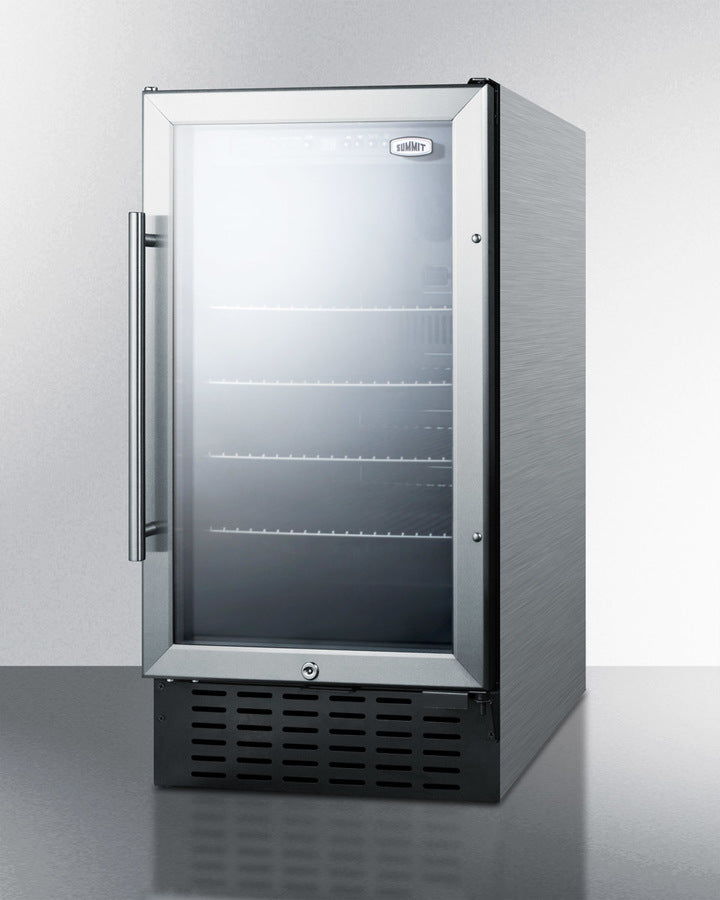 Summit 18" Wide Built-In Beverage Center with Stainless Steel Cabinet - SCR1841BCSS