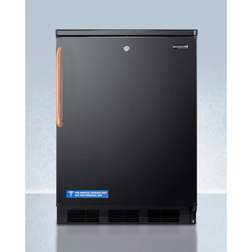 Summit 24" Wide All-Refrigerator with Antimicrobial Pure Copper Handle - FF7LBLKTBC