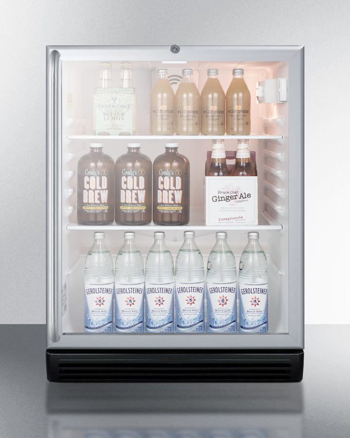 Summit 24" Wide Beverage Center with Full-Length Towel Bar Handle ADA Compliant - SCR600BGLSHADA