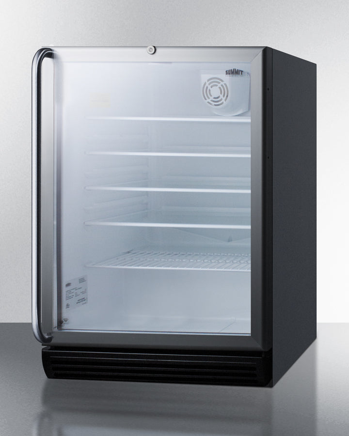Summit 24" Wide Beverage Center with Full-Length Towel Bar Handle ADA Compliant - SCR600BGLSHADA