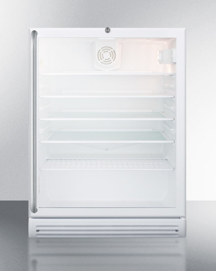 Summit 24" Wide Beverage Center with Full-Length Towel Bar Handle ADA Compliant - SCR600GLSHADA