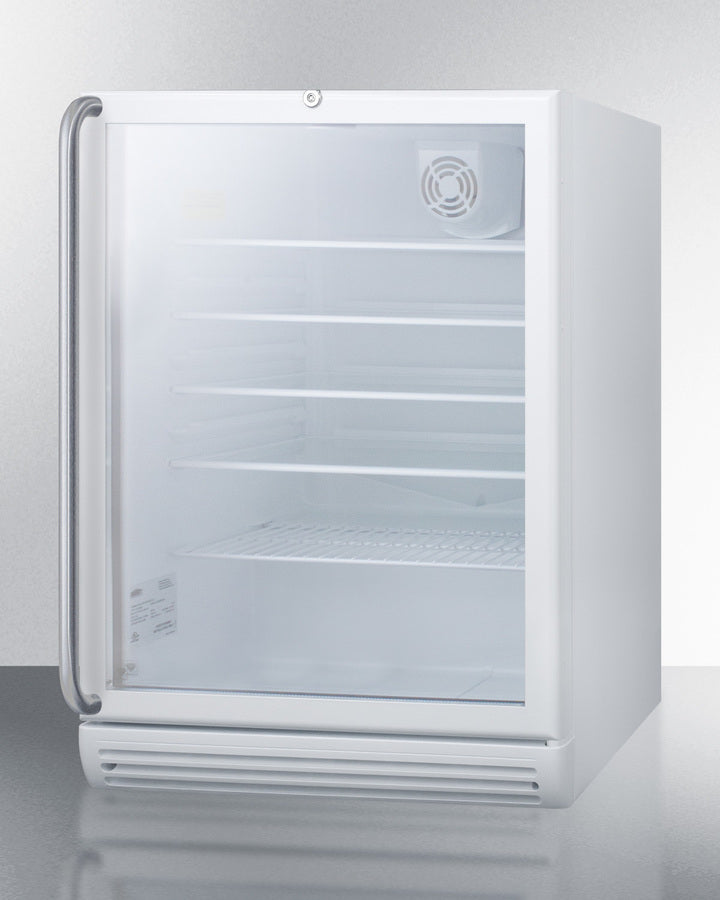 Summit 24" Wide Beverage Center with Full-Length Towel Bar Handle ADA Compliant - SCR600GLSHADA