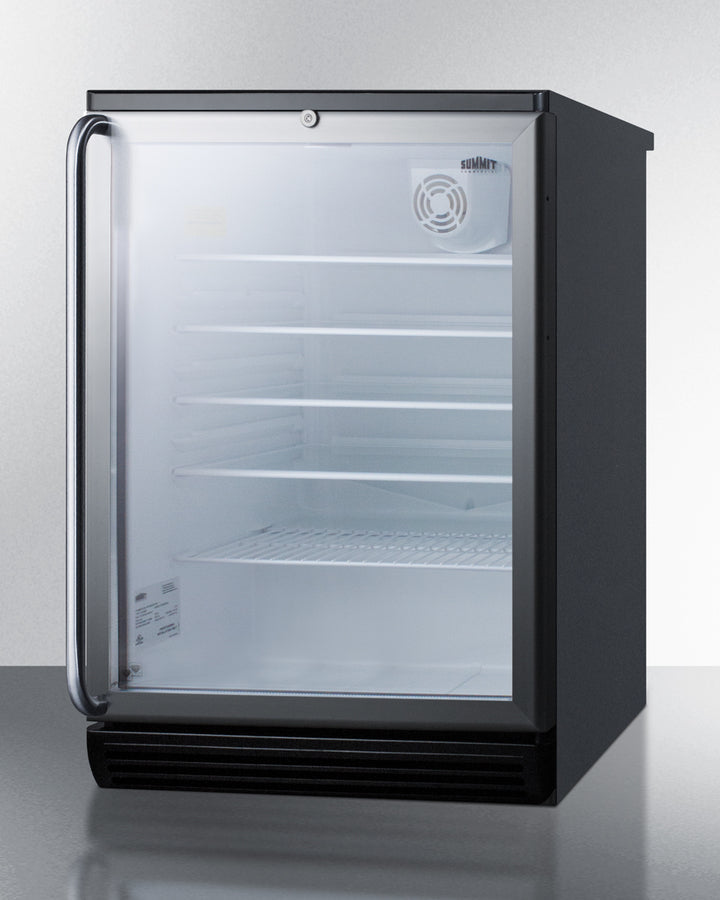 Summit 24" Wide Beverage Center with Full-Length Towel Bar Handle - SCR600BGLSH