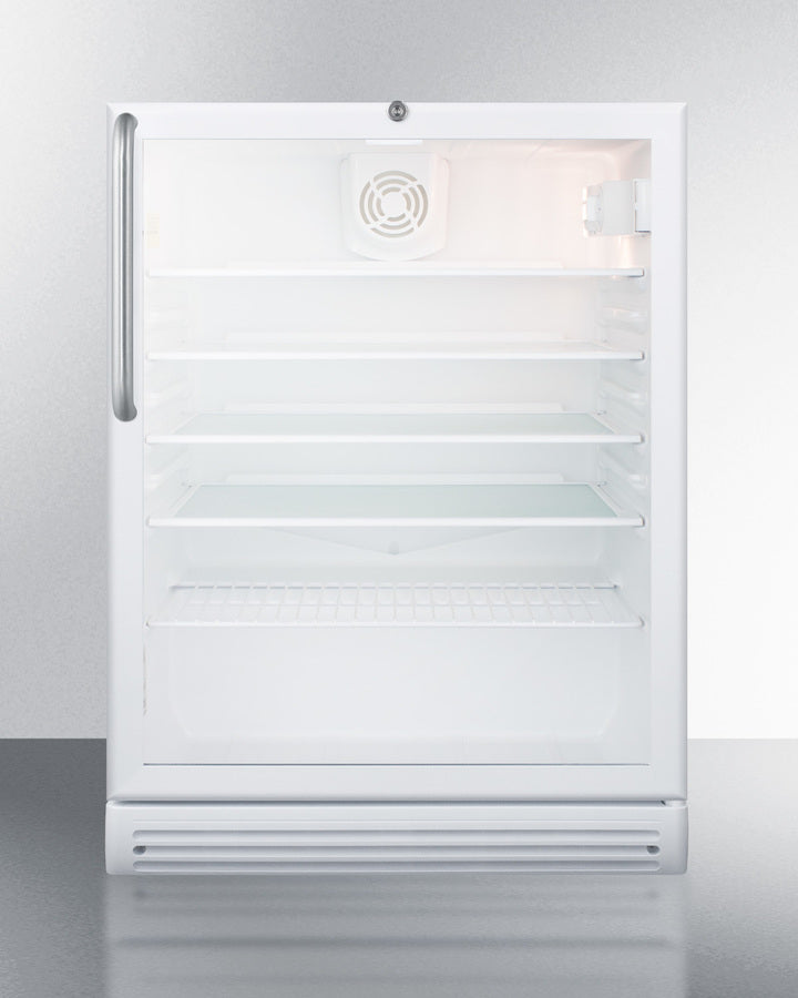 Summit 24" Wide Beverage Center with Towel Bar Handle ADA Compliant - SCR600GLTBADA