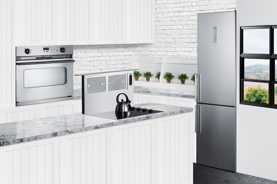 Summit 24" Wide Bottom Freezer Refrigerator with Fingerprint-Resistant Doors - FFBF192SS