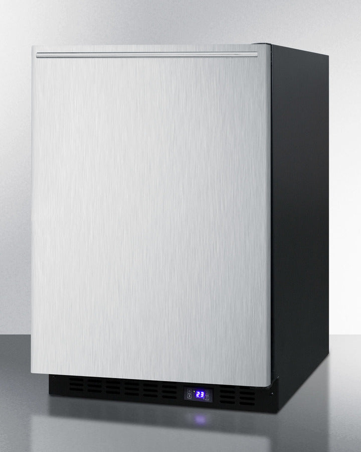 Summit 24" Wide Built-In All-Freezer with Horizontal Handle and Icemaker - SCFF53BXSSHHIM