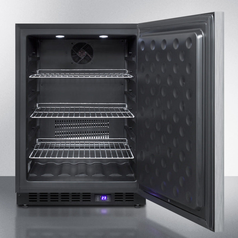 Summit 24" Wide Built-In All-Freezer with Horizontal Handle in Stainless Steel - SCFF53BXCSSHH