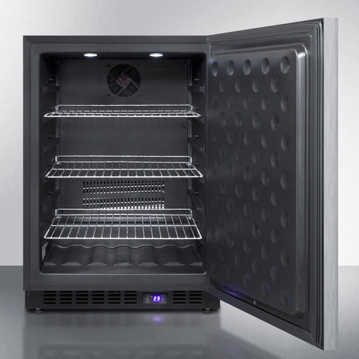 Summit 24" Wide Built-In All-Freezer with Horizontal Handle in Stainless Steel - SCFF53BXCSSHH