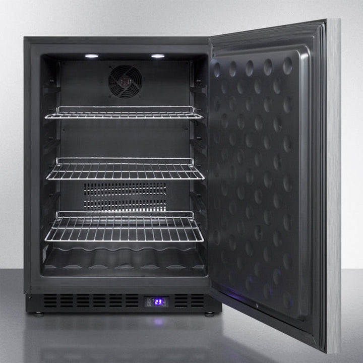 Summit 24" Wide Built-In All-Freezer with Horizontal Handle - SCFF53BXSSHH