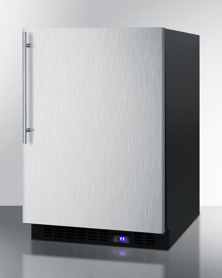 Summit 24" Wide Built-In All-Freezer with Thin Handle and Icemaker- SCFF53BXSSHVIM