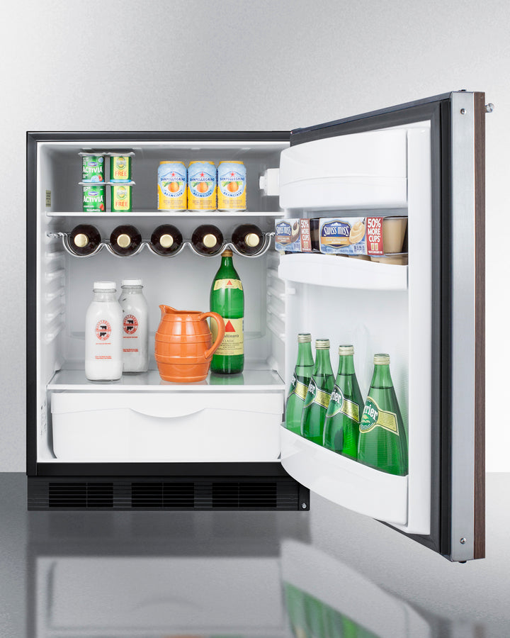 Summit 24" Wide Built-In All-Refrigerator With Wood Panel Door - FF63BKBIWP1