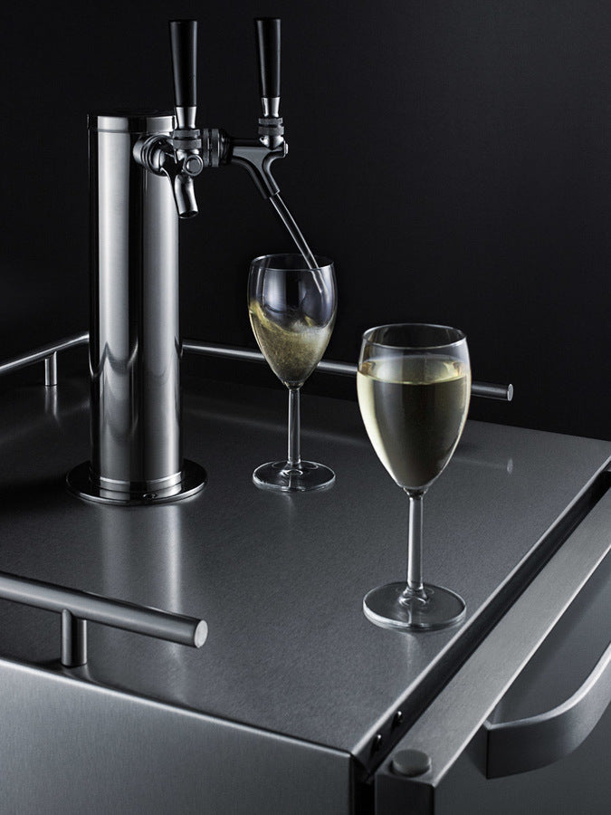Summit 24" Wide Built-In Outdoor Wine Kegerator - SBC695OSWKDTWIN