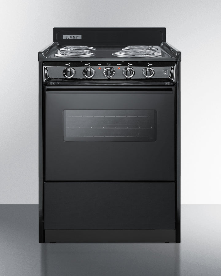 Summit 24" Wide Electric Coil Range - TEM610CW
