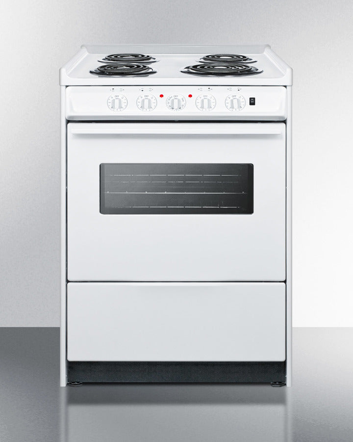 Summit 24" Wide Electric Coil Top Range - WEM610RW