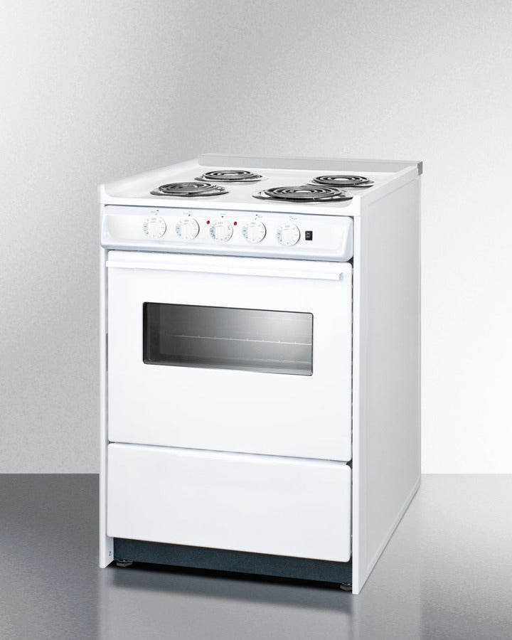Summit 24" Wide Electric Coil Top Range - WEM610RW
