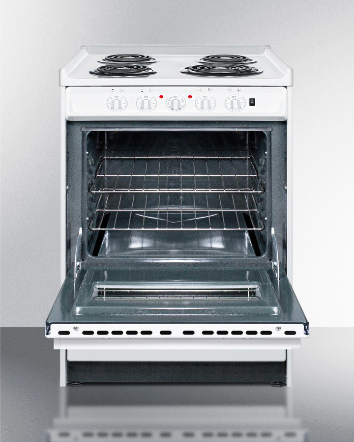 Summit 24" Wide Electric Coil Top Range - WEM610RW
