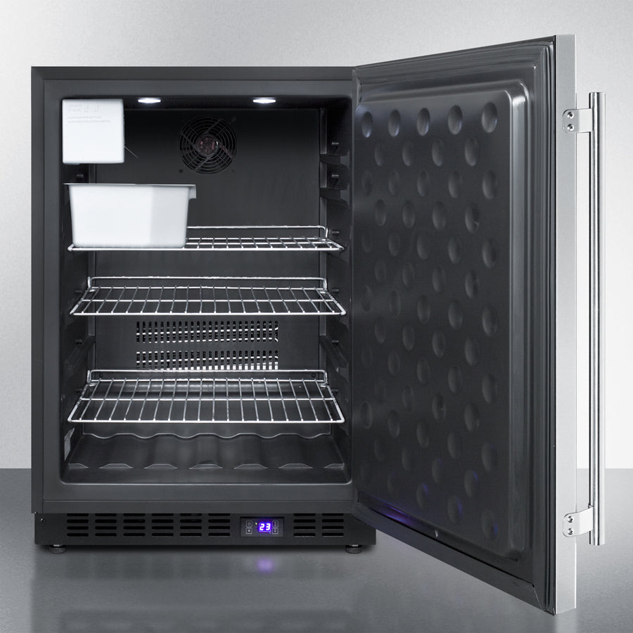 Summit 24" Wide Frost-Free Built-In All-Freezer With Icemaker - SCFF53BCSSIM