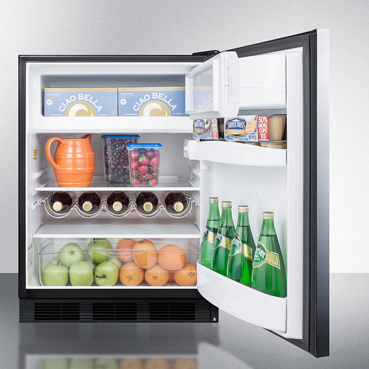 Summit 24" Wide Refrigerator-Freezer ADA Compliant - CT663BKSSHHADA