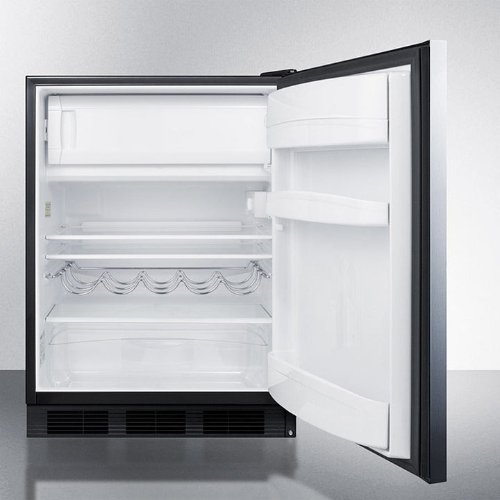 Summit 24" Wide Refrigerator-Freezer ADA Compliant - CT663BKSSHHADA