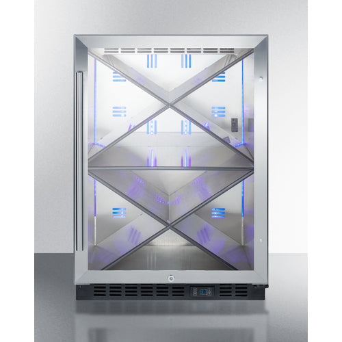Summit 24" Wide Single Zone Built-In Commercial Wine Cellar - SCR610BLX