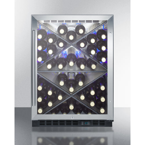 Summit 24" Wide Single Zone Built-In Commercial Wine Cellar - SCR610BLX