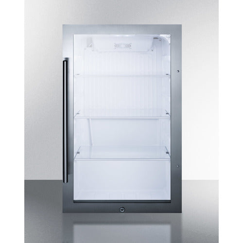 Summit Shallow Depth Indoor/Outdoor Beverage Cooler - SPR489OSCSS