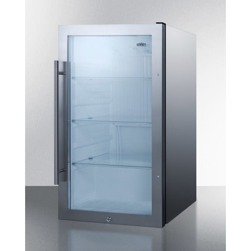 Summit Shallow Depth Indoor/Outdoor Beverage Cooler - SPR489OSCSS