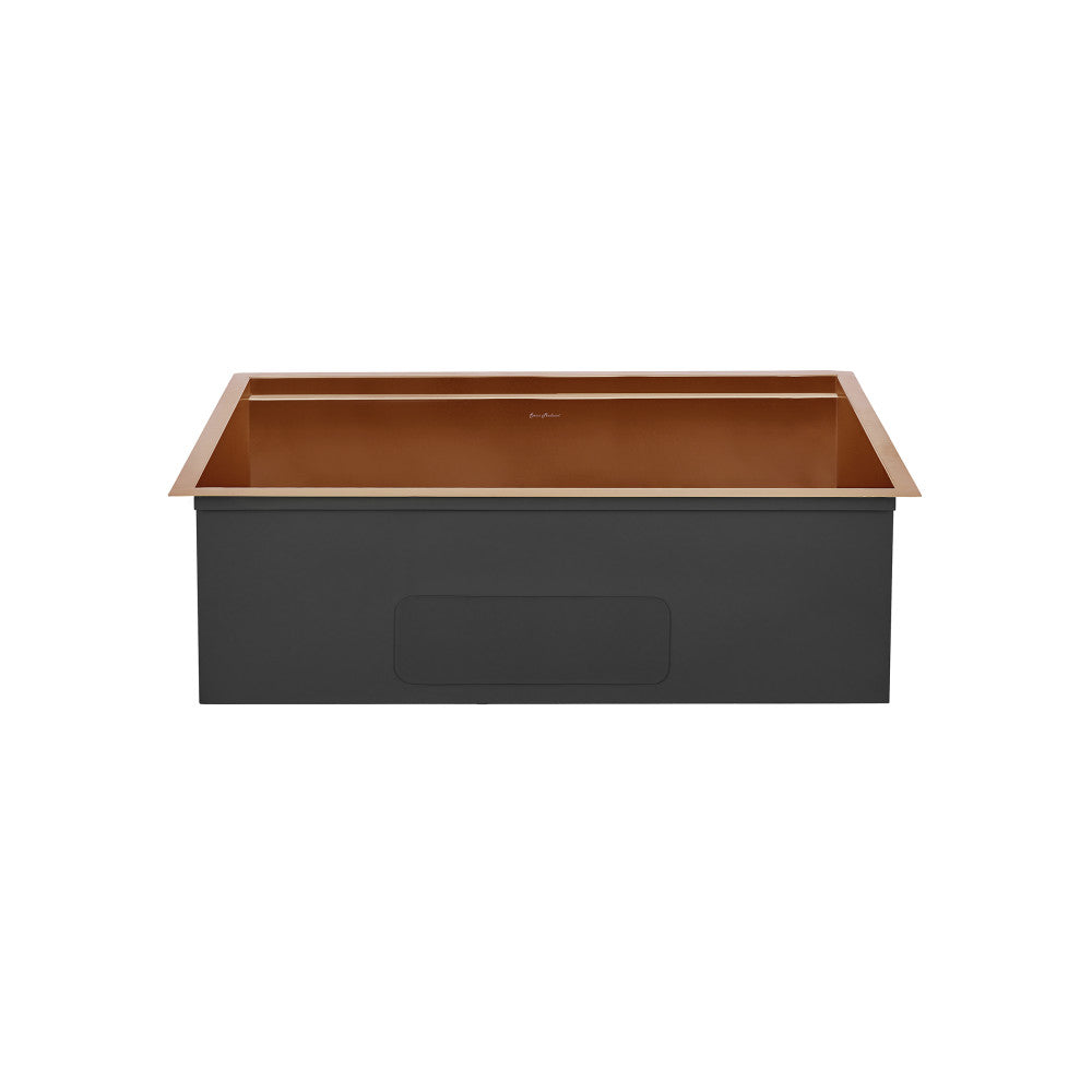 Tourner 32 x 19 Stainless Steel, Single Basin, Undermount Kitchen Workstation Sink in Rose Gold
