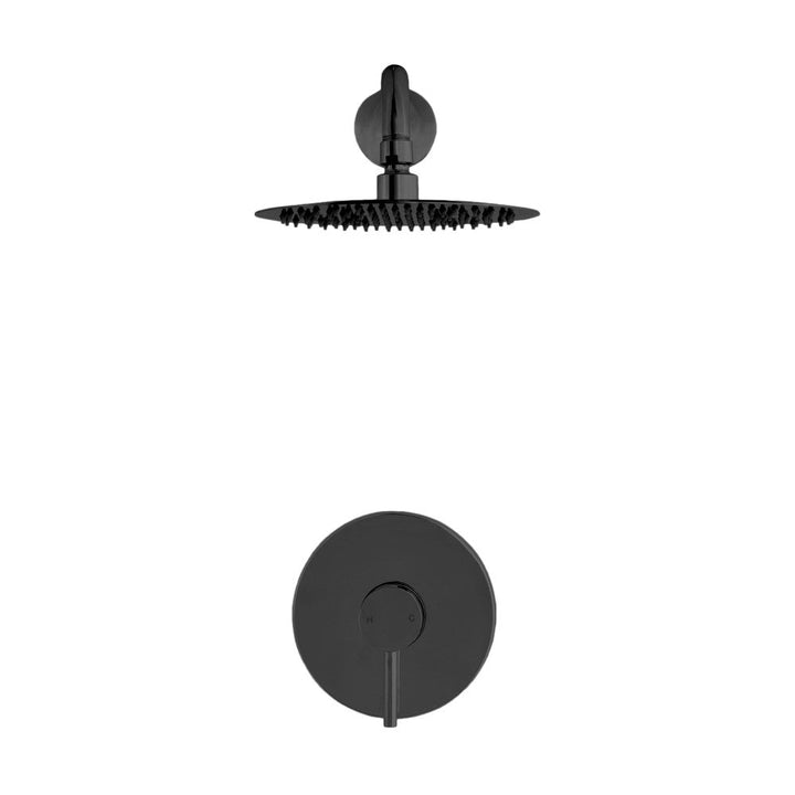 Ivy Single-Handle 1 Spray 8" Wall Mounted Fixed Shower Head in Matte Black (Valve Included)