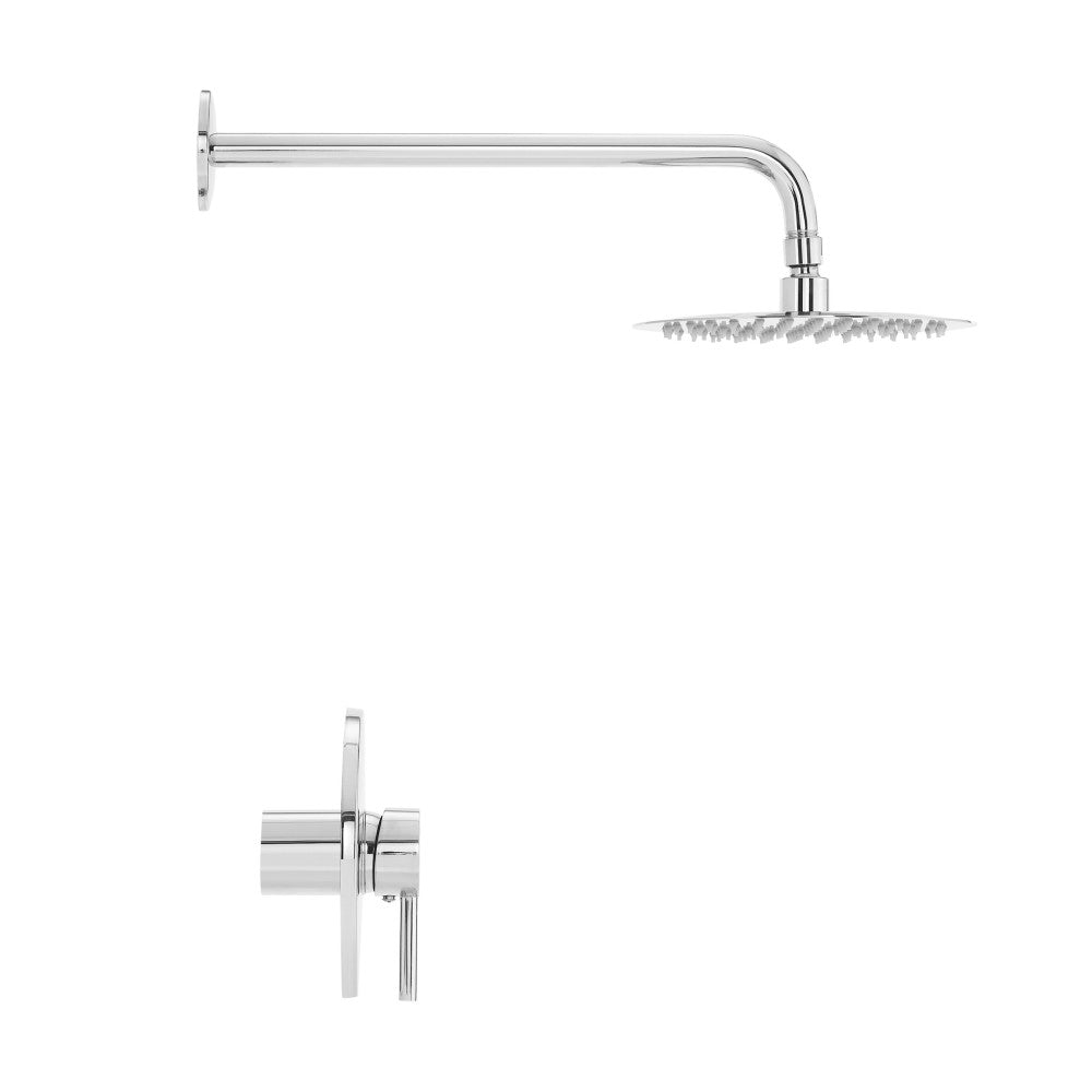 Ivy Single-Handle 1 Spray 8" Wall Mounted Fixed Shower Head in Chrome (Valve Included)