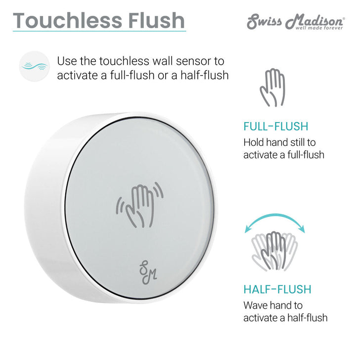Hugo Smart Tankless Elongated Toilet, Touchless Vortex™ Dual-Flush 1.1/1.6 gpf