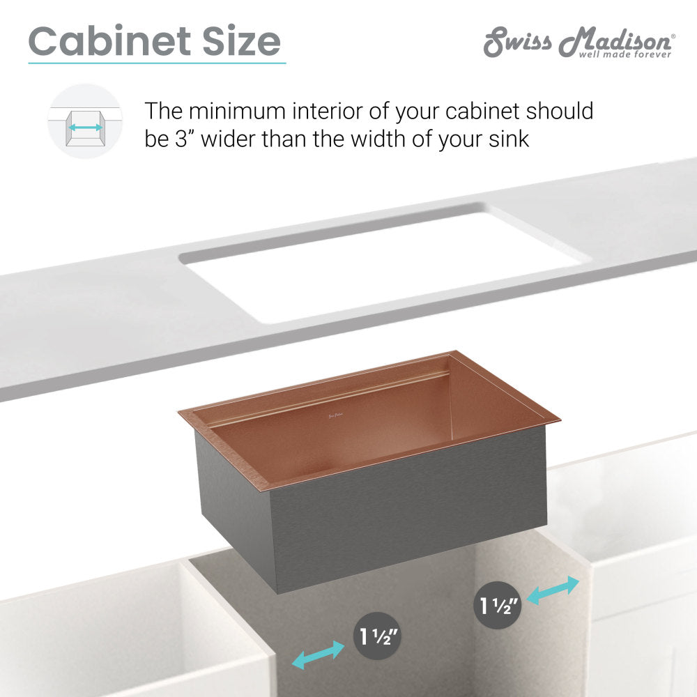 Tourner 32 x 19 Stainless Steel, Single Basin, Undermount Kitchen Workstation Sink in Rose Gold