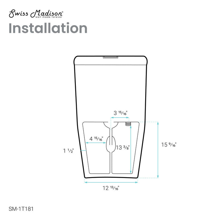 Dreux One Piece Elongated Dual Flush Toilet with 0.95/1.26 GPF
