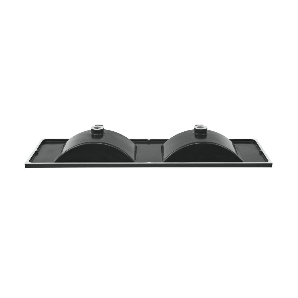 48" Ceramic Vanity Top Double Basins in Matte Black with 3 Holes