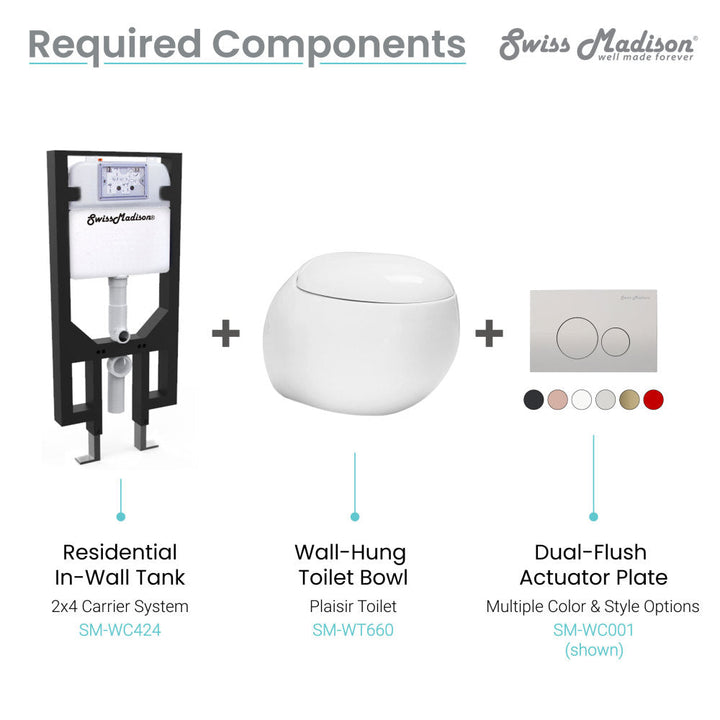 Plaisir Wall-Hung Elongated Toilet Bowl