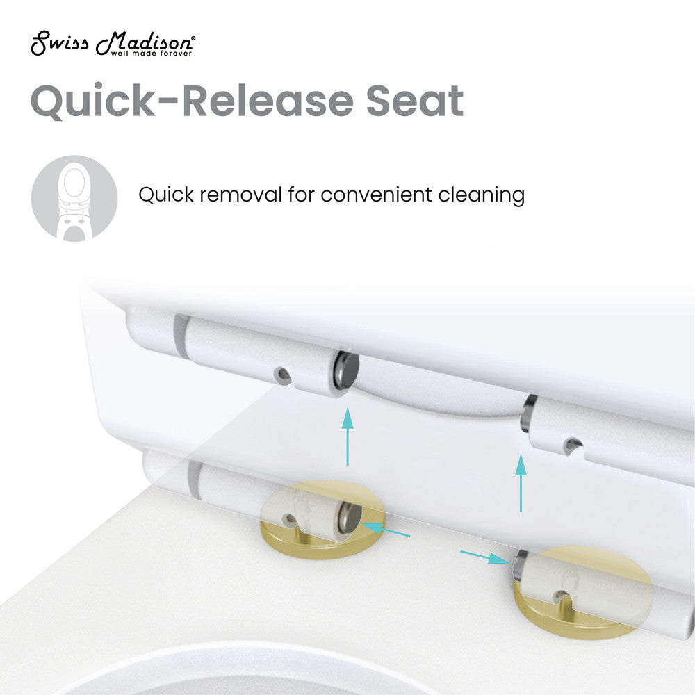 St. Tropez One Piece Elongated Toilet Dual Vortex Flush, Gold Hardware
