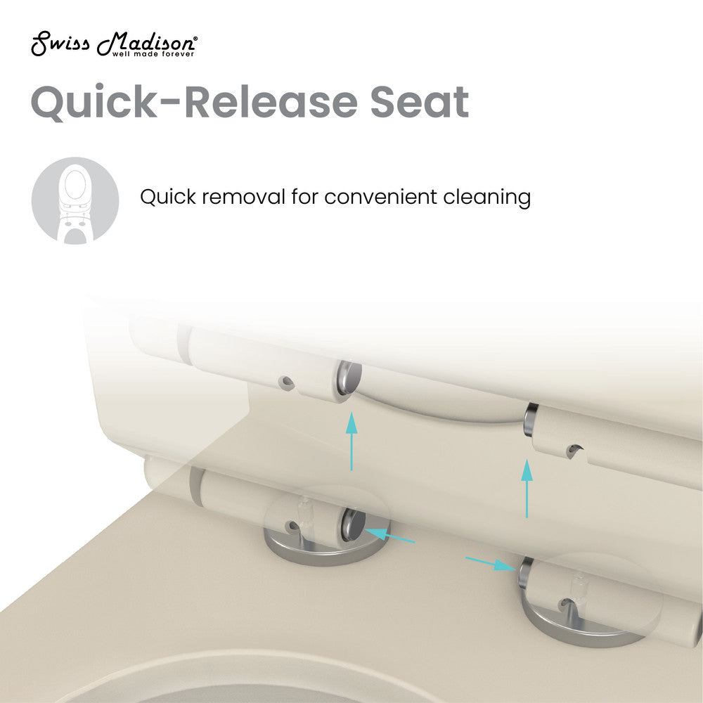 Chateau One-Piece Elongated Dual-Flush Toilet in Bisque 1.1/1.6 gpf