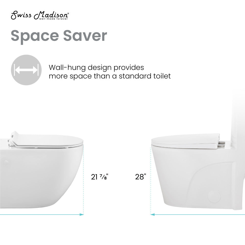St. Tropez Wall-Hung Elongated Toilet Bowl