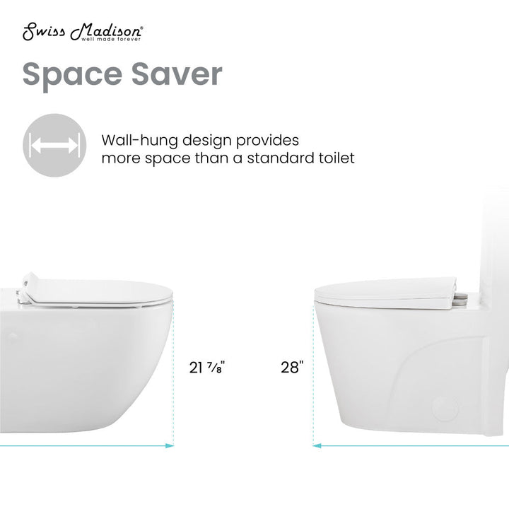 St. Tropez Wall-Hung Elongated Toilet Bowl