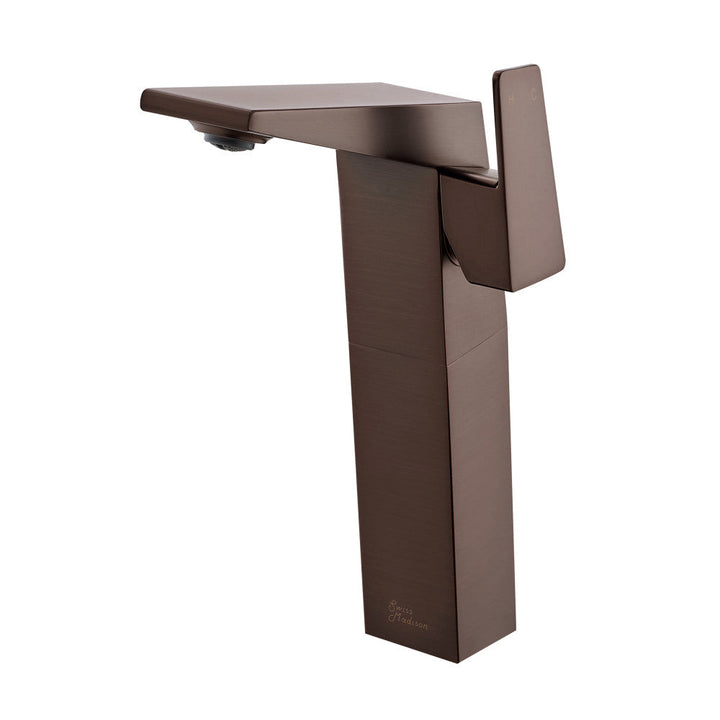 Carre Single Hole, Single-Handle, High Arc Bathroom Faucet in Oil Rubbed Bronze