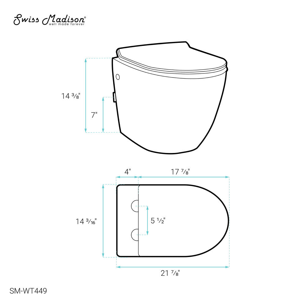 St. Tropez Wall-Hung Elongated Toilet Bowl